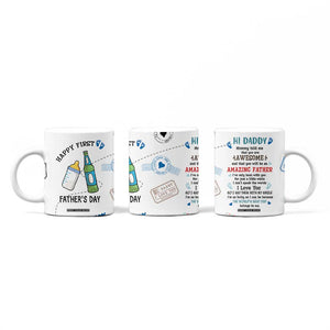 First Fathers Day Coffee Mug New Baby 1st Daddy Gifts Ideas TB10 Print Your Wear