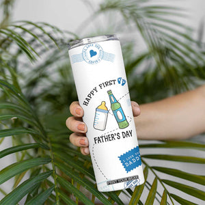 First Fathers Day Skinny Tumbler New Baby 1st Daddy Gifts Ideas TB10 Print Your Wear