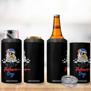Happy 1st Fathers Day 4 in 1 Can Cooler Tumbler First Time Daddy New Baby Gifts Ideas Eagle TB10 Print Your Wear