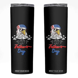 Happy 1st Fathers Day Skinny Tumbler First Time Daddy New Baby Gifts Ideas Eagle TB10 Black Print Your Wear