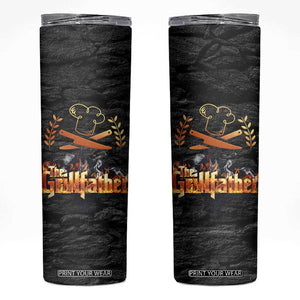 Funny Grilling BBQ Skinny Tumbler The Grillfather Fathers Day TB10 Black Print Your Wear