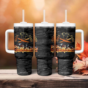 Funny Grilling BBQ Tumbler With Handle The Grillfather Fathers Day TB10 Print Your Wear