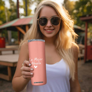 Grandma Gifts in Spanish Skinny Tumbler La Mejor Abuela TB10 Print Your Wear
