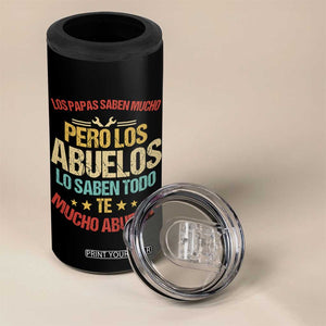 Grandpa In Spanish Abuelito 4 in 1 Can Cooler Tumbler Regalos para el Mejor Abuelo del Mundo TB10 Print Your Wear