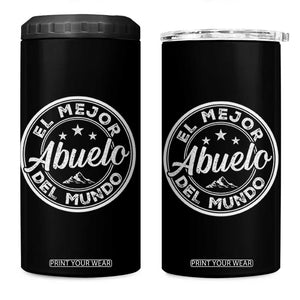 Abuelo Gifts 4 in 1 Can Cooler Tumbler El Mejor Abuelo Del Mundo Gift For Grandpa From Grandkids TB10 One Size: 16 oz Black Print Your Wear