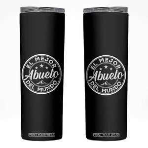 Abuelo Gifts Skinny Tumbler El Mejor Abuelo Del Mundo Gift For Grandpa From Grandkids TB10 Black Print Your Wear