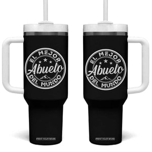 Abuelo Gifts Tumbler With Handle El Mejor Abuelo Del Mundo Gift For Grandpa From Grandkids TB10 One Size: 40 oz Black Print Your Wear