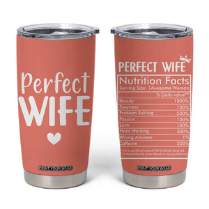 Gifts for Wife From Husband Tumbler Cup Wedding Anniversary Valentines Day Gift For Her Wifes Wifey TB10 Peach Print Your Wear