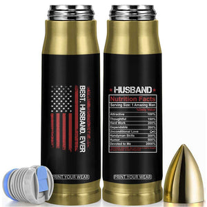 Best Husband Ever Bullet Tumbler Wedding Anniversary Valentines Day Gift For Him US Flag TB10 Black Print Your Wear