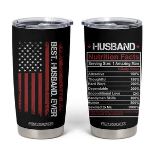 Best Husband Ever Tumbler Cup Wedding Anniversary Valentines Day Gift For Him US Flag TB10 Black Print Your Wear