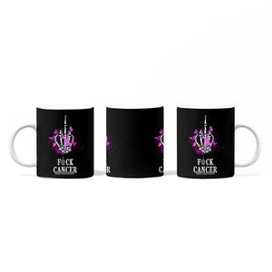 Pink Ribbon Fck Cancer Coffee Mug Recovery Support Gifts For Survivors TB10 Print Your Wear