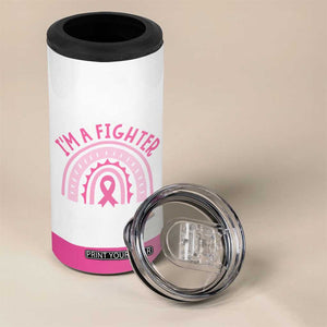 Breast Cancer Awareness 4 in 1 Can Cooler Tumbler Pink Ribbon My God is Stronger Than Cancer Christian Gift TB10 Print Your Wear