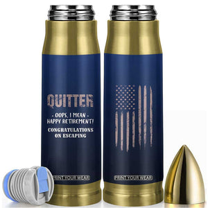 Happy Retirement Gifts Bullet Tumbler Coworker Leaving Goodbye Gift Farewell Gifts For Coworkers USA Flag TB10 Navy Print Your Wear