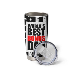Fathers Day Gift For Bonus Dad Tumbler Cup Birthday Gifts For Step Dad From Daughter Son Kids US Flag TB10 Print Your Wear