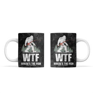 WTF Wheres The Fish Coffee Mug Funny Bigfoot Fishing Gifts Fathers Day TB10 Grey Print Your Wear