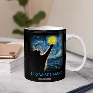 Van Gogh Cat Coffee Mug I Do What I Want Funny Cat Lover Starry Night TB10 Print Your Wear