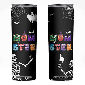 Funny Gifts For Mom Skinny Tumbler Halloween Mom Gift Spooky Mama Mom-Ster TB10 Black Print Your Wear