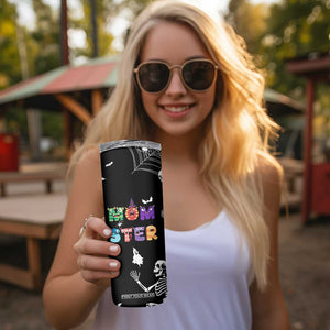 Funny Gifts For Mom Skinny Tumbler Halloween Mom Gift Spooky Mama Mom-Ster TB10 Print Your Wear