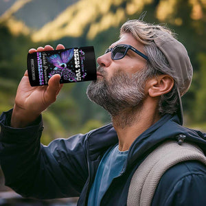 Suicide Prevention Awareness 4 in 1 Can Cooler Tumbler Teal Purple Ribbon Butterfly Stay Tomorrow Needs You Therapist Psychologist TB10 Print Your Wear