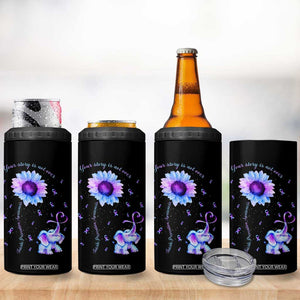 Suicide Prevention Awareness 4 in 1 Can Cooler Tumbler Teal Purple Elephant Your Story Is Not Over Sunflower Therapist Psychologist TB10 Print Your Wear