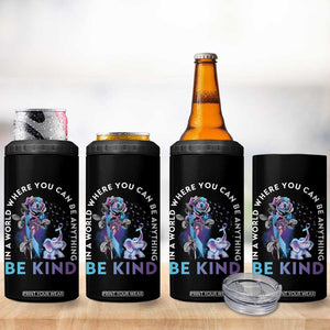 Suicide Prevention Awareness 4 in 1 Can Cooler Tumbler Teal Purple Elephant In A World Where You Can Be Anything Be Kind Therapist Psychologist TB10 Print Your Wear