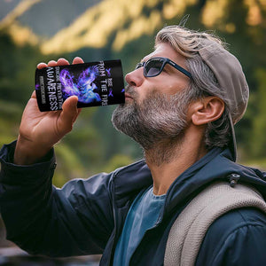 Suicide Prevention Awareness 4 in 1 Can Cooler Tumbler Teal Purple Ribbon Phoenix Rise From The Fire TB10 Print Your Wear