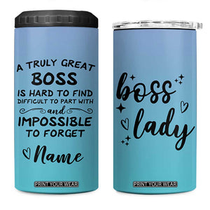 Personalized Boss Lady 4 in 1 Can Cooler Tumbler Custom Name Gifts for Office Bosses Coworkers Leaders Managers TB10 One Size: 16 oz Gradient Print Your Wear