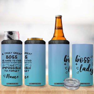 Personalized Boss Lady 4 in 1 Can Cooler Tumbler Custom Name Gifts for Office Bosses Coworkers Leaders Managers TB10 Print Your Wear