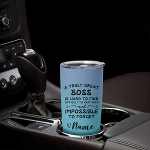 Personalized Boss Lady Tumbler Cup Custom Name Gifts for Office Bosses Coworkers Leaders Managers TB10 Print Your Wear