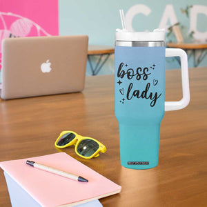 Personalized Boss Lady Tumbler With Handle Custom Name Gifts for Office Bosses Coworkers Leaders Managers TB10 Print Your Wear