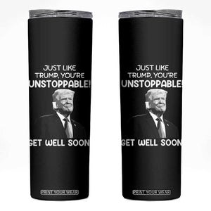 Get Well Soon Gifts Skinny Tumbler Humor Sick Care Trump TB10 Black Print Your Wear
