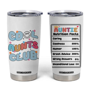 Aunt Gifts Tumbler Cup Auntie Birthday Cool Aunts Club TB10 White Print Your Wear