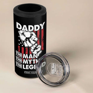 Christmas Gifts for Dad 4 in 1 Can Cooler Tumbler Daddy The Man The Myth The Legend American Flag Father's Day TB10 Print Your Wear