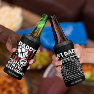 Christmas Gifts for Dad 4 in 1 Can Cooler Tumbler Daddy The Man The Myth The Legend American Flag Father's Day TB10 Print Your Wear