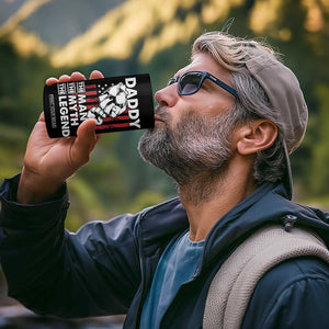 Christmas Gifts for Dad 4 in 1 Can Cooler Tumbler Daddy The Man The Myth The Legend American Flag Father's Day TB10 Print Your Wear