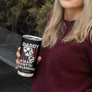Christmas Gifts for Dad Tumbler Cup Daddy The Man The Myth The Legend American Flag Father's Day TB10 Print Your Wear