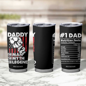 Christmas Gifts for Dad Tumbler Cup Daddy The Man The Myth The Legend American Flag Father's Day TB10 Print Your Wear