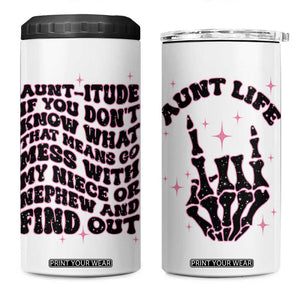 Best Aunt Gifts 4 in 1 Can Cooler Tumbler Gift For New Aunts Auntie Birthday Leopard Print TB10 One Size: 16 oz White Print Your Wear