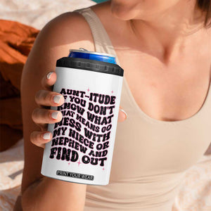 Best Aunt Gifts 4 in 1 Can Cooler Tumbler Gift For New Aunts Auntie Birthday Leopard Print TB10 Print Your Wear