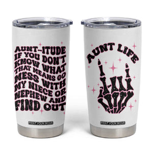 Best Aunt Gifts Tumbler Cup Gift For New Aunts Auntie Birthday Leopard Print TB10 White Print Your Wear