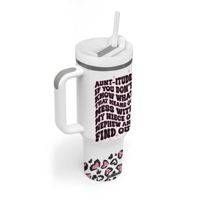 Best Aunt Gifts Tumbler With Handle Gift For New Aunts Auntie Birthday Leopard Print TB10 Print Your Wear