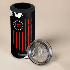 US Patriot 4 in 1 Can Cooler Tumbler Freedom 250 Years Of Freedom 1776 2026 American Flag TB10 Print Your Wear