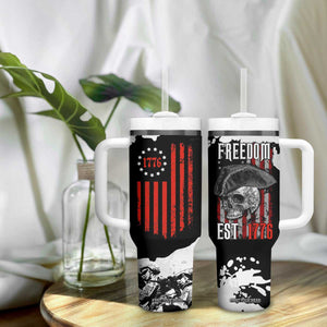 US Patriot Tumbler With Handle Freedom 250 Years Of Freedom 1776 2026 American Flag TB10 Print Your Wear