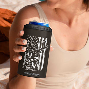 Deer Hunters 4 in 1 Can Cooler Tumbler Best Buckin' Dad Ever Funny Fathers Day Christmas Gifts for Dad TB10 Print Your Wear