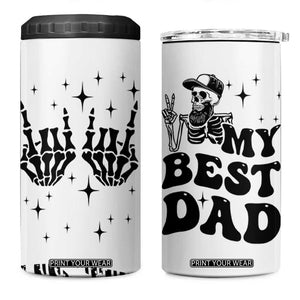 Dad Gifts 4 in 1 Can Cooler Tumbler Cool Skeleton Fathers Day TB10 One Size: 16 oz White Print Your Wear
