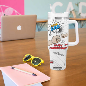 Fathers Day Gift For Dad Tumbler With Handle Super Dad TB10 Print Your Wear