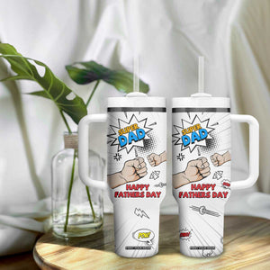 Fathers Day Gift For Dad Tumbler With Handle Super Dad TB10 Print Your Wear