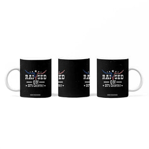 Raised On 90s Country Coffee Mug Vintage Western Bull Skull Cowboy American Flag TB10 Print Your Wear