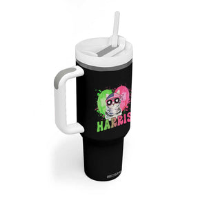 Harris 2024 Presidential Election Tumbler With Handle Cat Lady Ladies for Kamala Madam President TB10 Print Your Wear