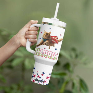 Harris 2024 Tumbler With Handle Cat Lady, Ladies for Kamala Madam President TB10 Print Your Wear